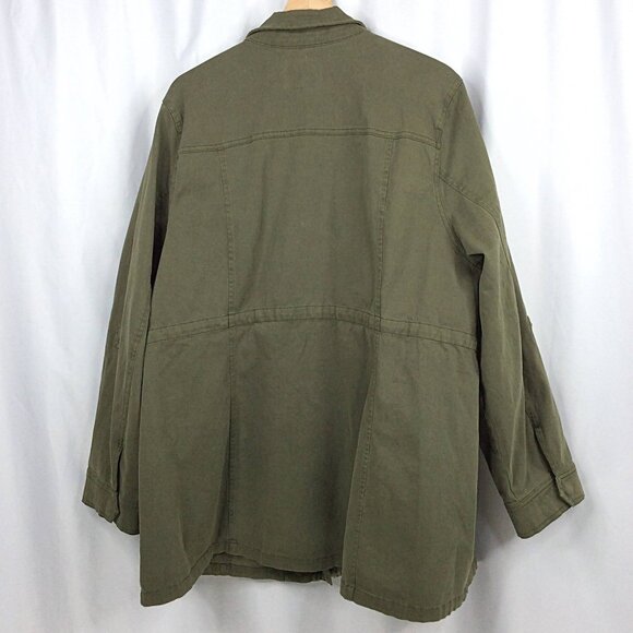 Torrid Military Army Green Anorak Utilty Jacket Women's Plus Size 3X Canvas - Picture 5 of 12